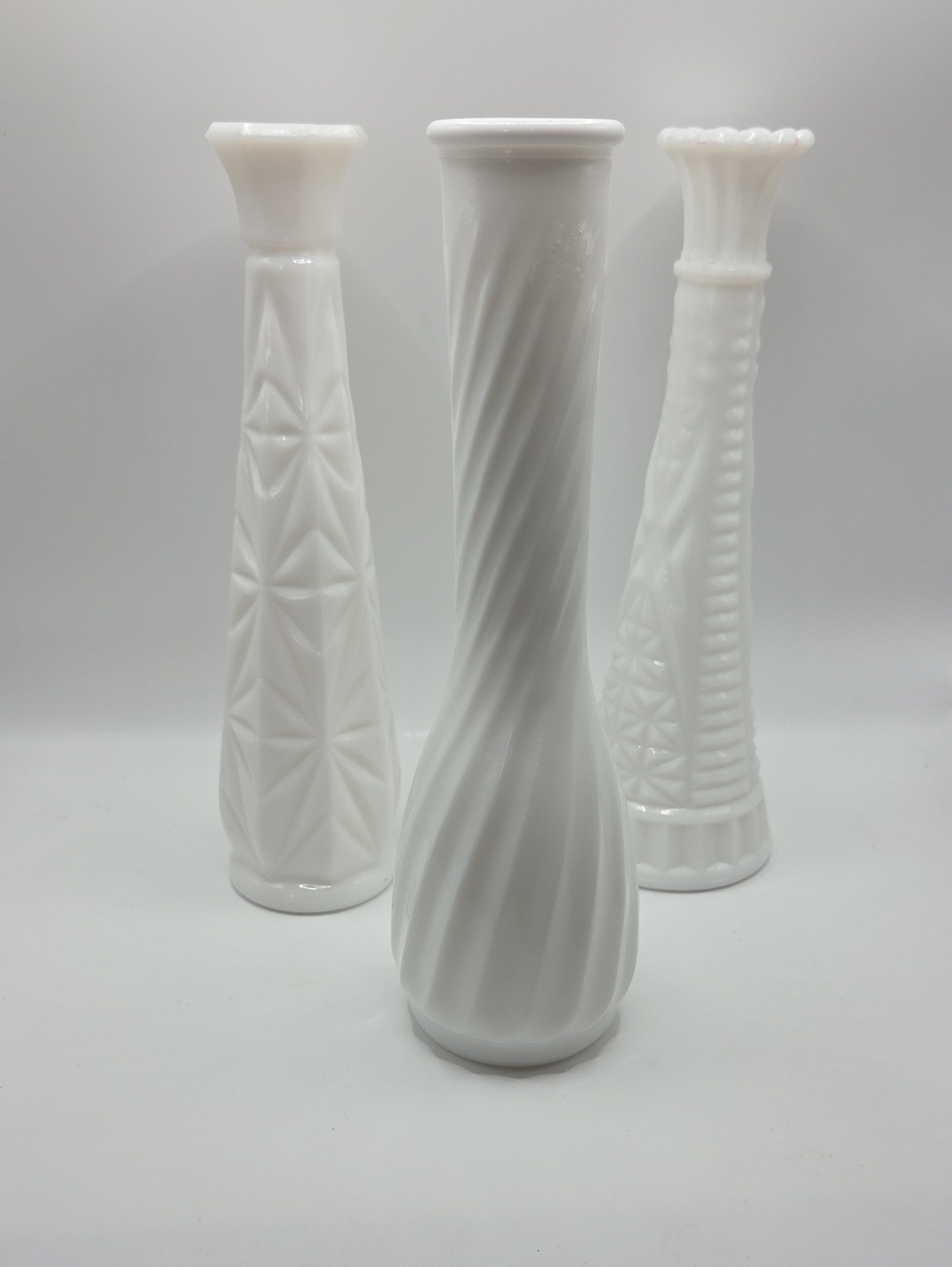 Milk Glass Bud Vase - Set of 3 Vintage